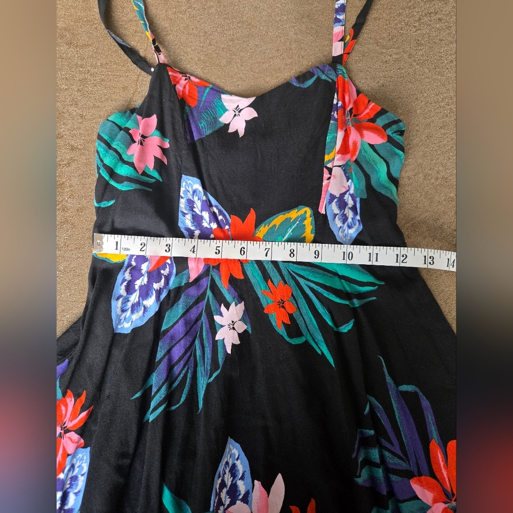 Old Navy Floral Mini Dress - Black and Multicolor - Picture 2 of 5